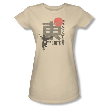 Hai Karate Shirt Juniors Sword Cream T-Shirt