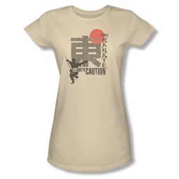 Hai Karate Shirt Juniors Sword Cream T-Shirt