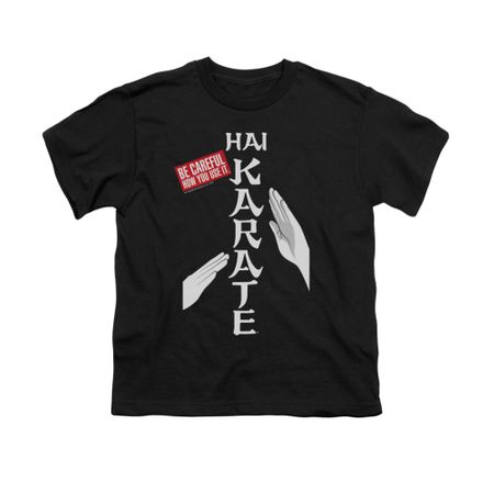 Hai Karate Shirt Kids Be Careful Black T-Shirt