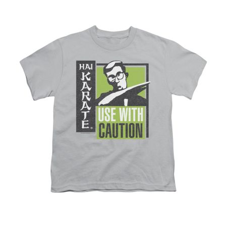 Hai Karate Shirt Kids Caution Silver T-Shirt