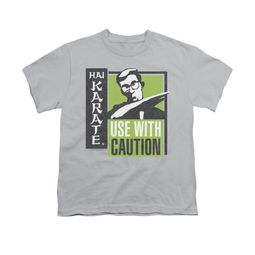 Hai Karate Shirt Kids Caution Silver T-Shirt