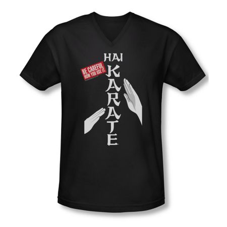 Hai Karate Shirt Slim Fit V-Neck Be Careful Black T-Shirt