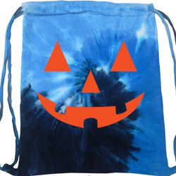 Halloween Bag Orange Jack O Lantern Tie Dye Bag