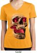 Halloween Cobra Skull Ladies Moisture Wicking V-neck Shirt