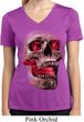 Halloween Cobra Skull Ladies Moisture Wicking V-neck Shirt