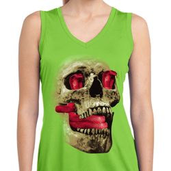 Halloween Cobra Skull Ladies Sleeveless Moisture Wicking Shirt