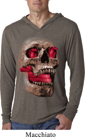 Halloween Cobra Skull Lightweight Hoodie Shirt