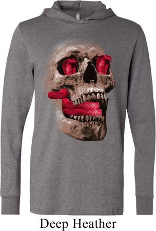 Halloween Cobra Skull Lightweight Hoodie Tee