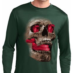 Halloween Cobra Skull Mens Dry Wicking Long Sleeve Shirt Halloween Cobra Skull Mens Dry Wicking Long Sleeve Shirt