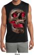 Halloween Cobra Skull Mens Sleeveless Moisture Wicking Shirt
