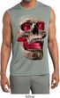 Halloween Cobra Skull Mens Sleeveless Moisture Wicking Shirt