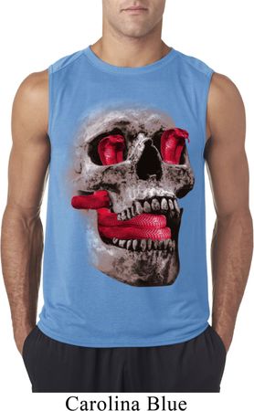 Halloween Cobra Skull Mens Sleeveless Shirt