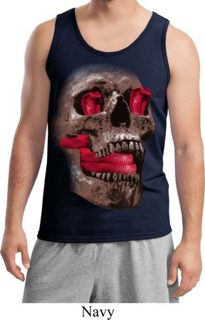 Halloween Cobra Skull Mens Tank Top
