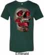 Halloween Cobra Skull Mens Tri Blend Crewneck Shirt