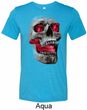 Halloween Cobra Skull Mens Tri Blend Crewneck Shirt