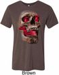 Halloween Cobra Skull Mens Tri Blend Crewneck Shirt