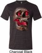Halloween Cobra Skull Mens Tri Blend Crewneck Shirt