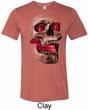 Halloween Cobra Skull Mens Tri Blend Crewneck Shirt