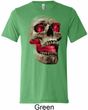 Halloween Cobra Skull Mens Tri Blend Crewneck Shirt