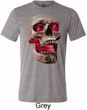 Halloween Cobra Skull Mens Tri Blend Crewneck Shirt