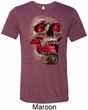 Halloween Cobra Skull Mens Tri Blend Crewneck Shirt
