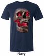 Halloween Cobra Skull Mens Tri Blend Crewneck Shirt