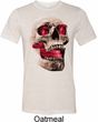 Halloween Cobra Skull Mens Tri Blend Crewneck Shirt