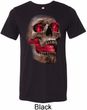 Halloween Cobra Skull Mens Tri Blend Crewneck Shirt
