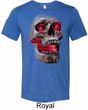 Halloween Cobra Skull Mens Tri Blend Crewneck Shirt