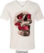 Halloween Cobra Skull Mens Tri Blend V-neck Shirt