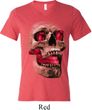 Halloween Cobra Skull Mens Tri Blend V-neck Shirt