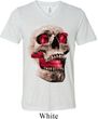 Halloween Cobra Skull Mens Tri Blend V-neck Shirt