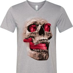 Halloween Cobra Skull Mens Tri Blend V-neck Shirt Halloween Cobra Skull Mens Tri Blend V-neck Shirt