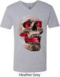Halloween Cobra Skull Mens V-Neck Shirt