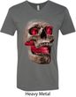 Halloween Cobra Skull Mens V-Neck Shirt