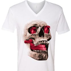 Halloween Cobra Skull Mens V-Neck Shirt Halloween Cobra Skull Mens V-Neck Shirt