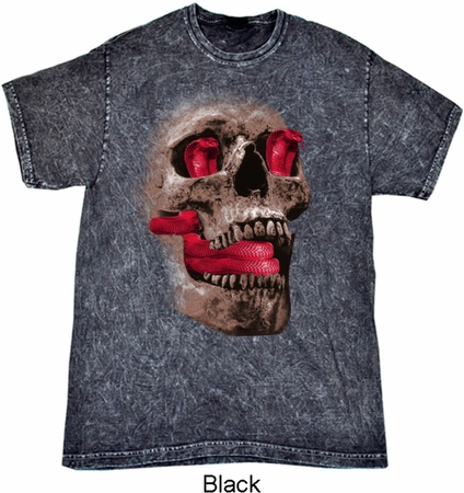 Halloween Cobra Skull Mineral Tie Dye Shirt