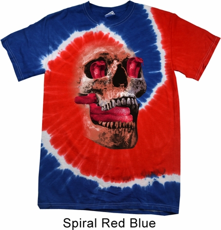 Halloween Cobra Skull Patriotic Tie Dye Shirt