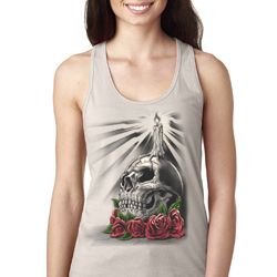 Halloween Day of the Dead Candle Skull Ladies Ideal Tank Top