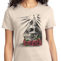 Halloween Day of the Dead Candle Skull Ladies Shirt