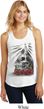 Halloween Day of the Dead Candle Skull Ladies White Racerback Tank Top