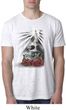 Halloween Day of the Dead Candle Skull Mens White Burnout Shirt