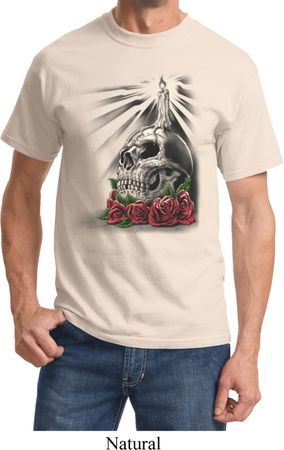 Halloween Day of the Dead Candle Skull Shirt