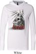 Halloween Day of the Dead Candle Skull White Lightweight Hoodie Tee
