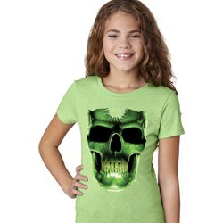 Halloween Glow Bones Girls Shirt