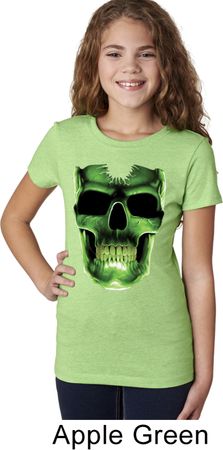 Halloween Glow Bones Girls Shirt