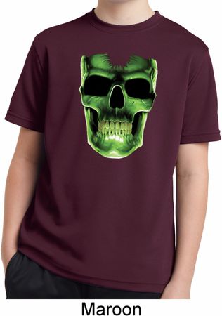 Halloween Glow Bones Kids Moisture Wicking Shirt