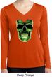 Halloween Glow Bones Ladies Dry Wicking Long Sleeve Shirt
