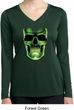 Halloween Glow Bones Ladies Dry Wicking Long Sleeve Shirt