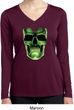 Halloween Glow Bones Ladies Dry Wicking Long Sleeve Shirt